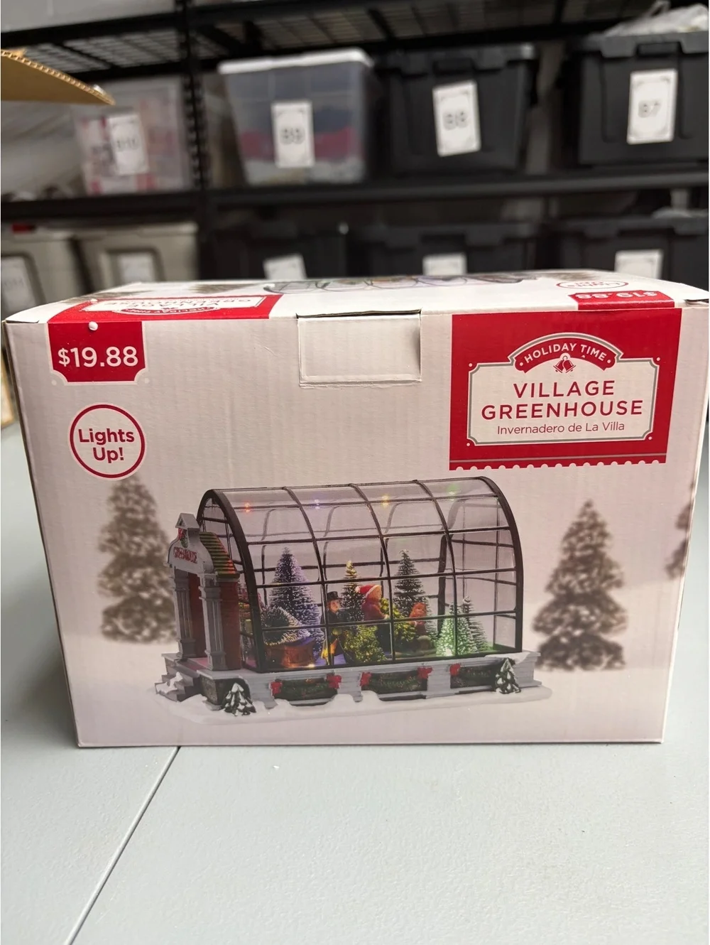 Holiday Time Village Greenhouse Lights Up Original Box Collectible